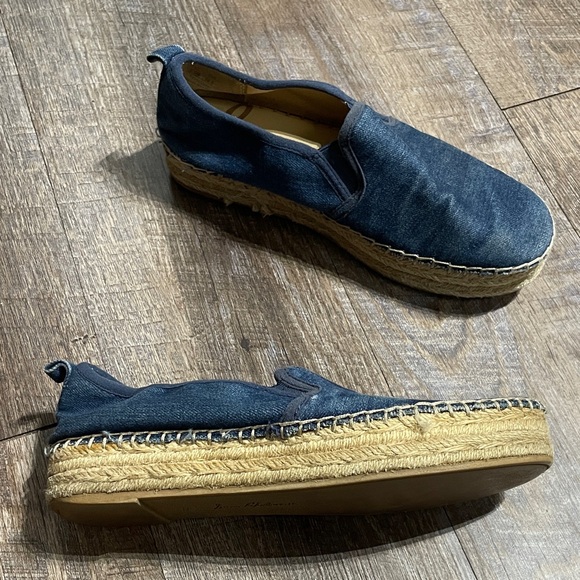 Sam Edelman Shoes - Sam Edelman Carrin Denim Platform Espadrille Slip-On Shoes